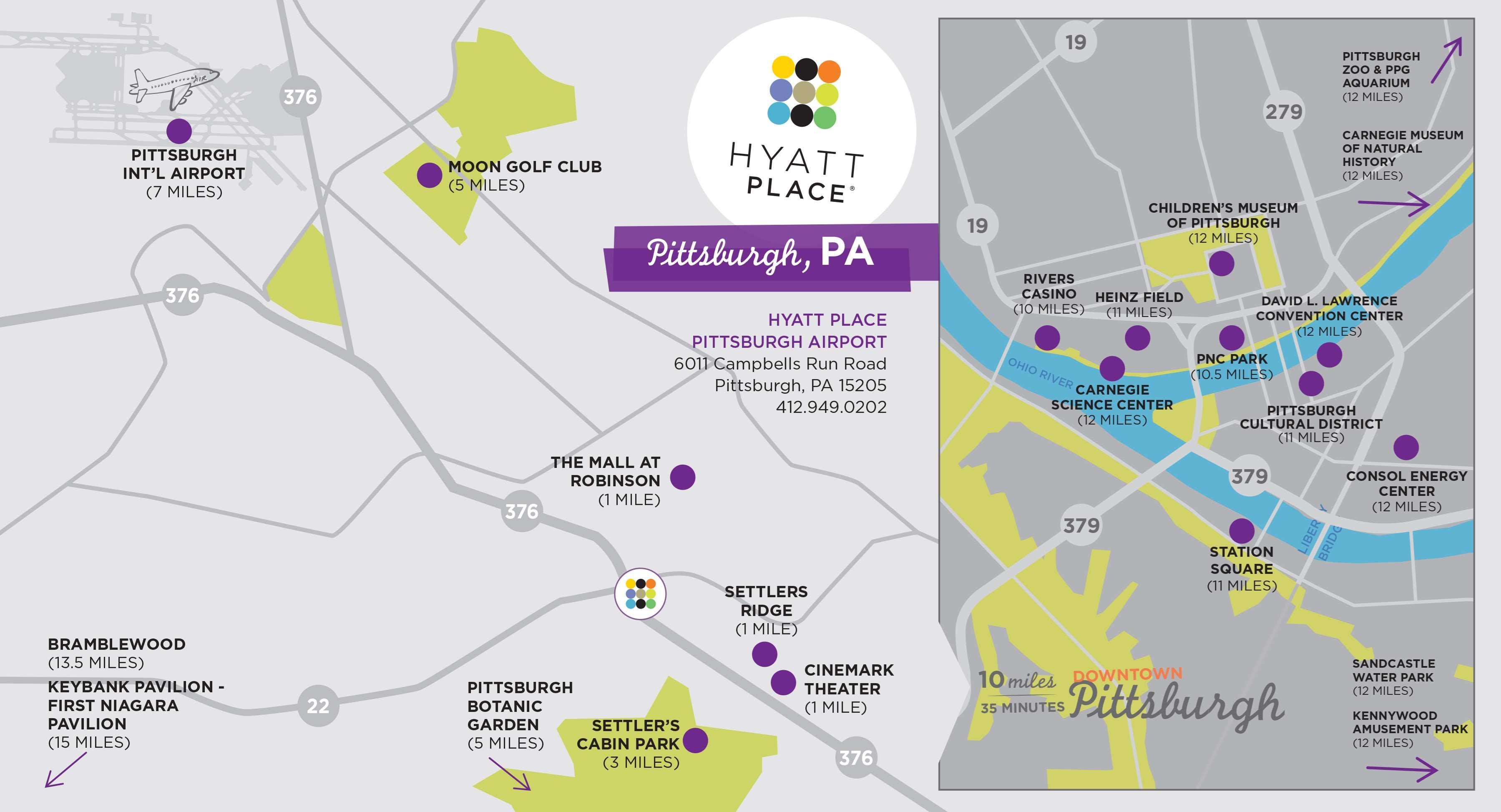 Hyatt Place Pittsburgh Airport - Robinson Mall Robinson Township Eksteriør billede
